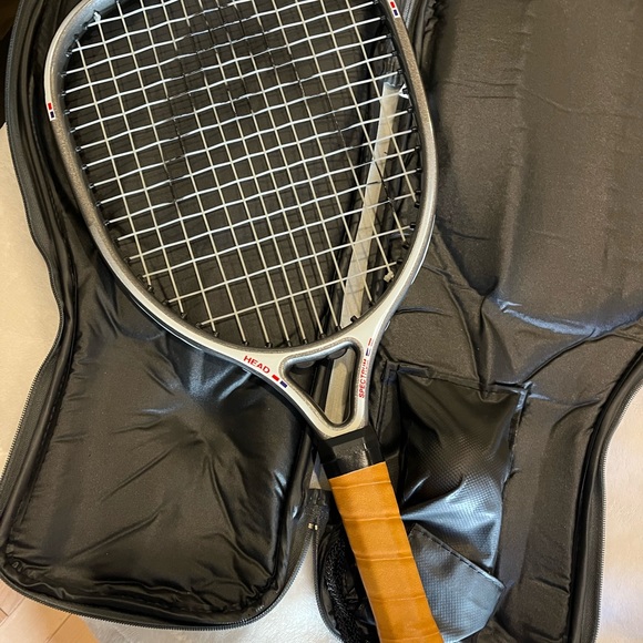 Pre-owned AMF Head Spectrum Racquet 3 7/8 Kevlar Mid-Size w/Case and Ball - Picture 3 of 6